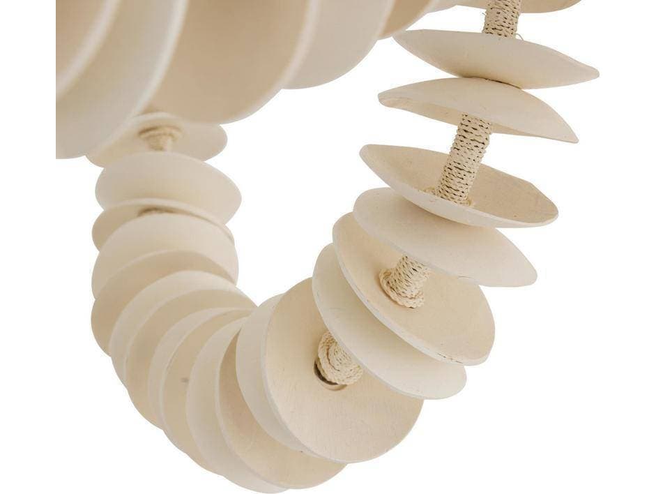 Arteriors Home Kalama Arteriors Home 8-Light Ivory Antique Brass White Gold Island Pendant