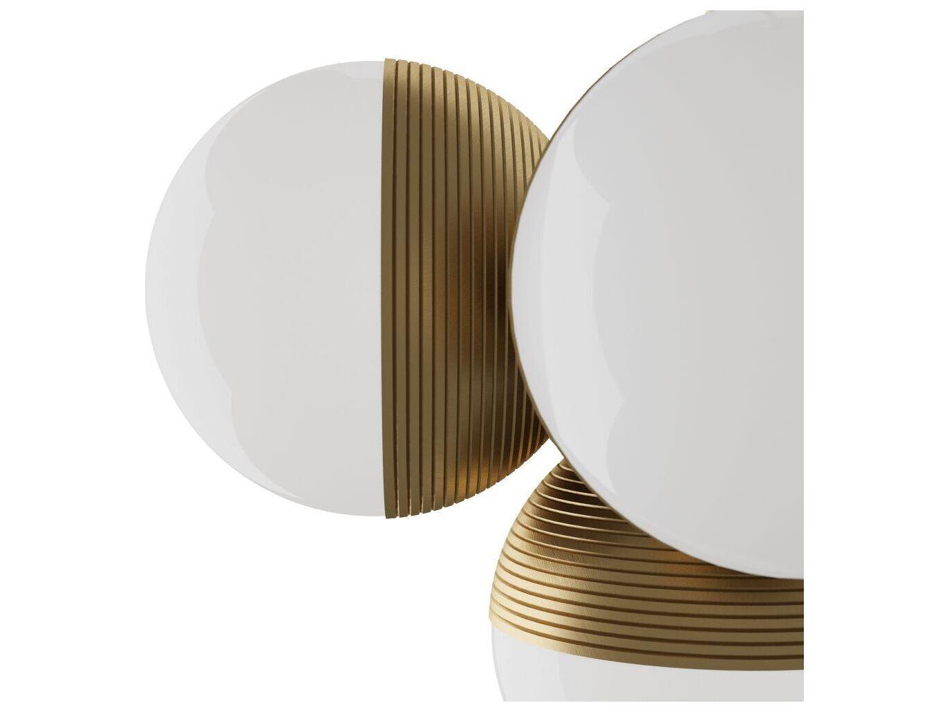 Arteriors Home Baptiste 5-Light Antique Brass Opal Globe Pendant