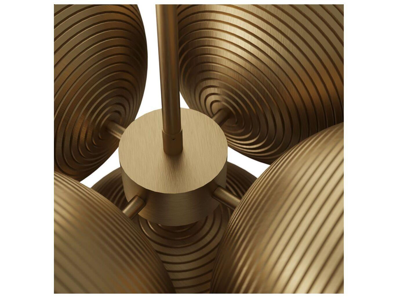 Arteriors Home Baptiste 5-Light Antique Brass Opal Globe Pendant