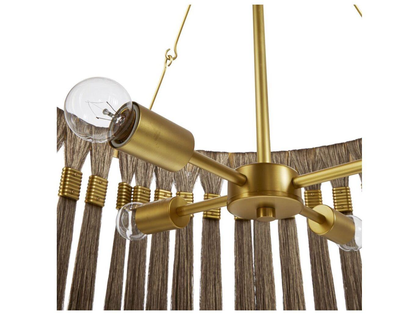 Arteriors Home Dutchess 4-Light Gold And Gray Antique Brass Drum Chandelier