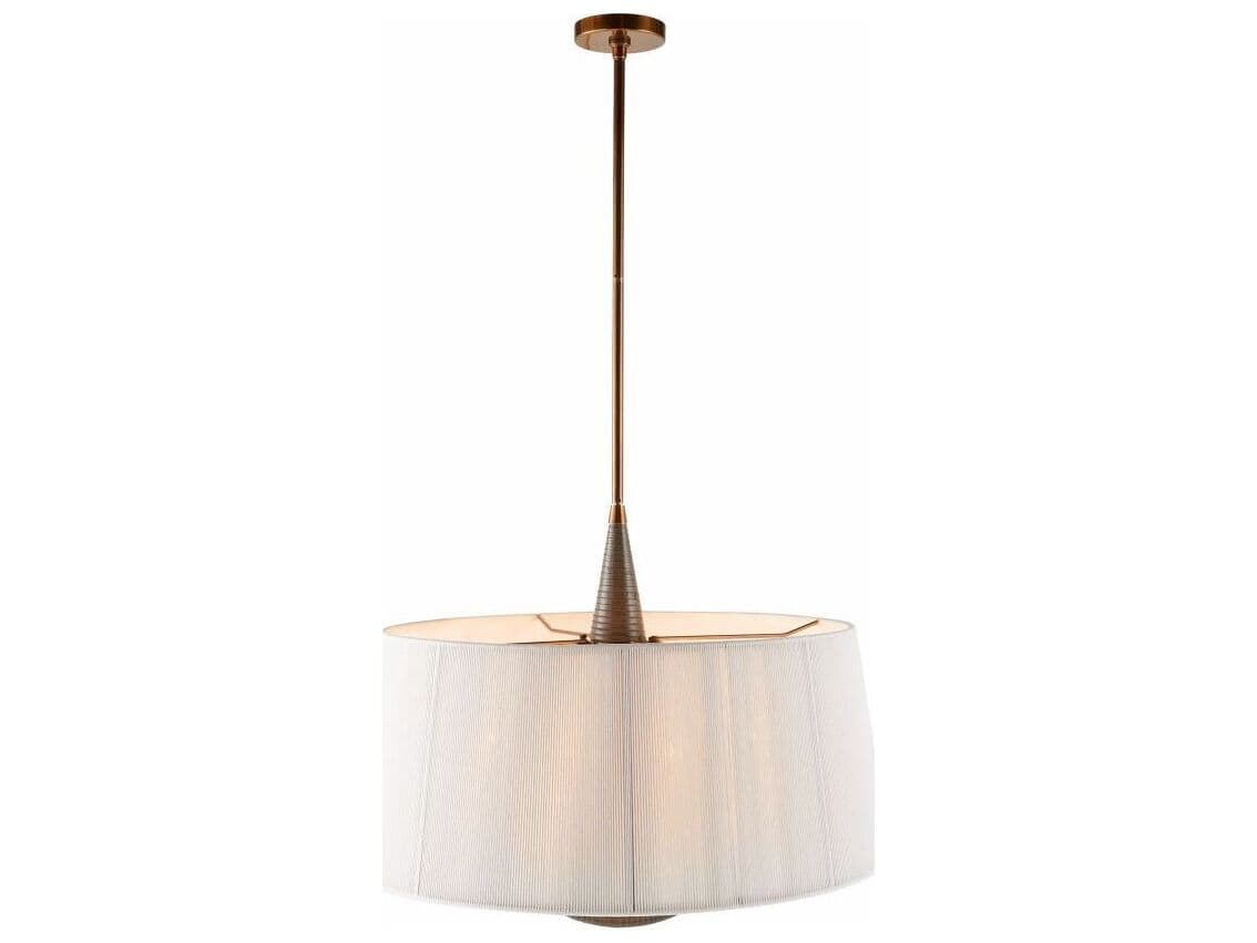 Arteriors Home Middlebury 6-Light White Graphite Drum Pendant