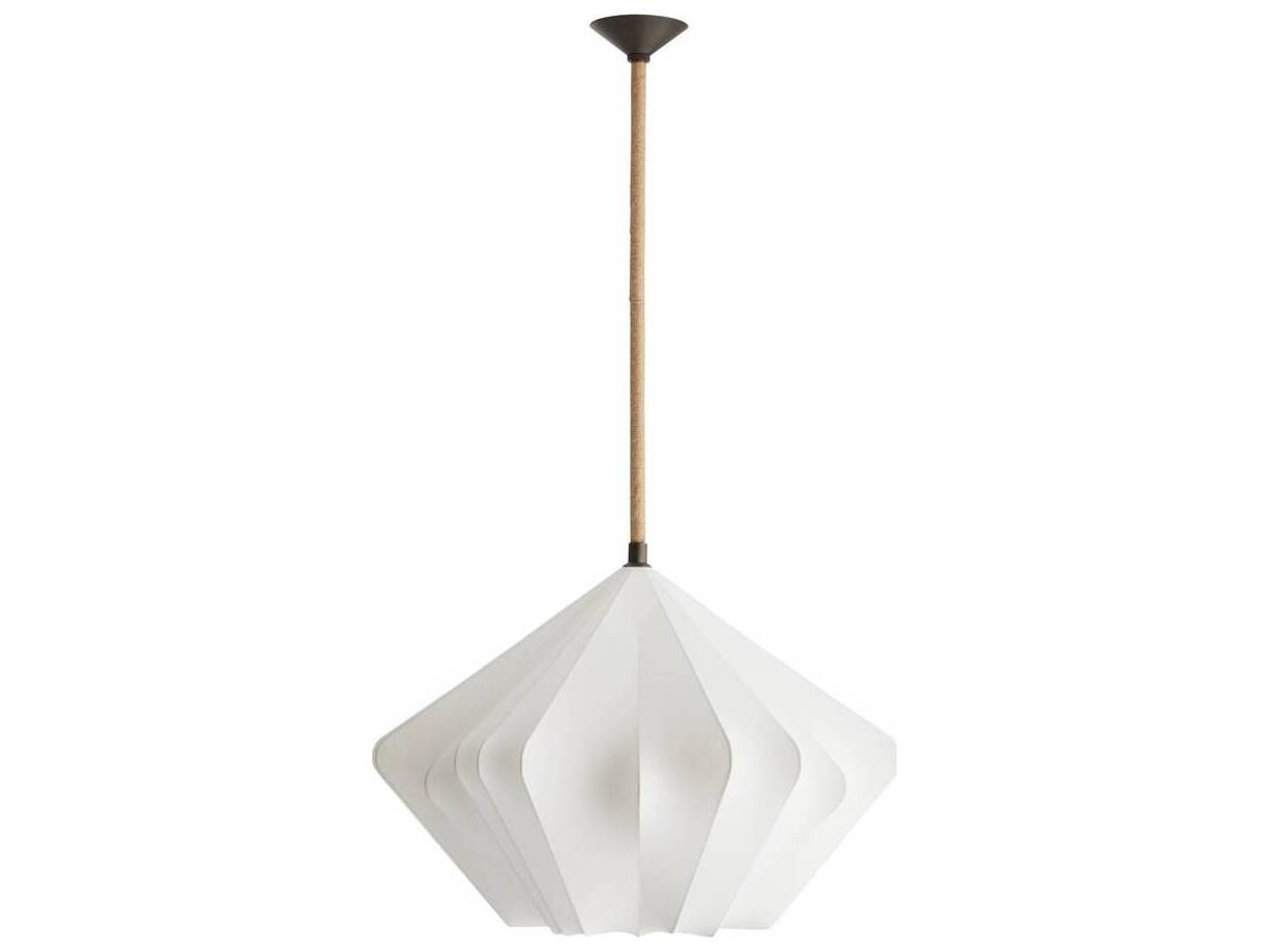 Arteriors Home Fazekas 1-Light Ivory English Bronze White Geometric Pendant