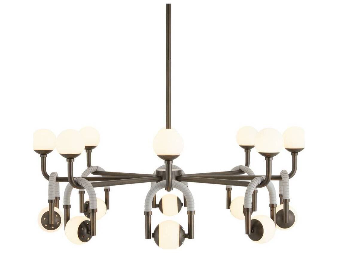 Arteriors Home Hollins 8-Light Opal English Bronze Globe Chandelier