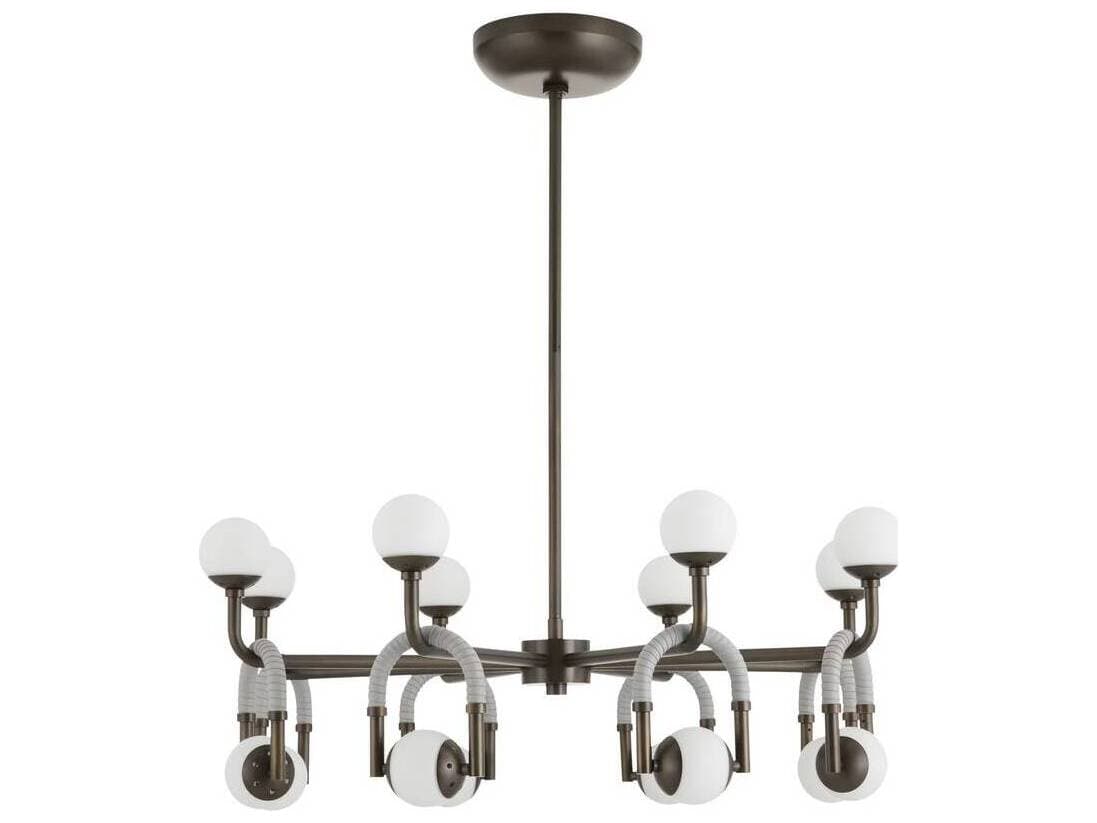 Arteriors Home Hollins 8-Light Opal English Bronze Globe Chandelier