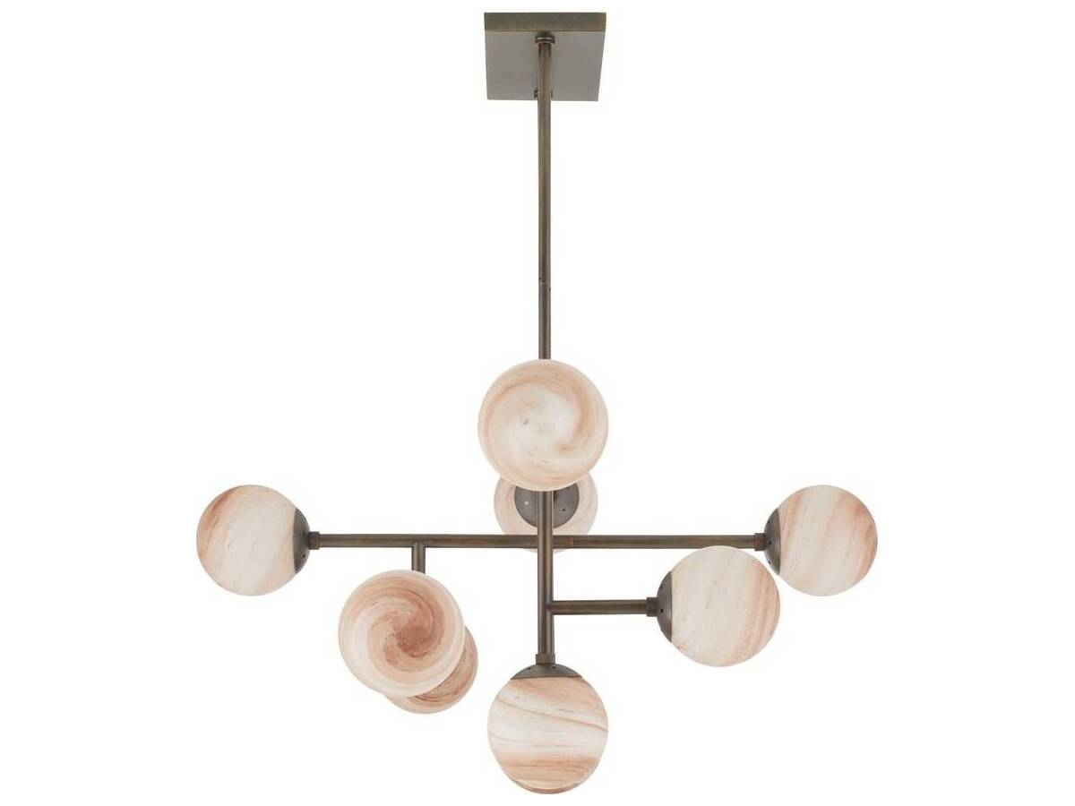 Arteriors Home Hadden 9-Light Coffee Swirl Bronze Linear Island Pendant