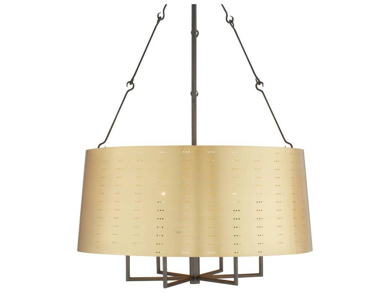 Arteriors Home Felipe 6-Light Antique Brass English Bronze Drum Chandelier