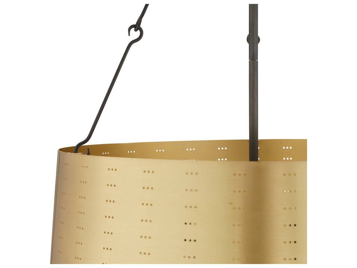 Arteriors Home Felipe 6-Light Antique Brass English Bronze Drum Chandelier