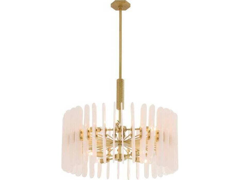 Arteriors Home Klaus 8-Light Clear Antique Brass Gold Sputnik Chandelier