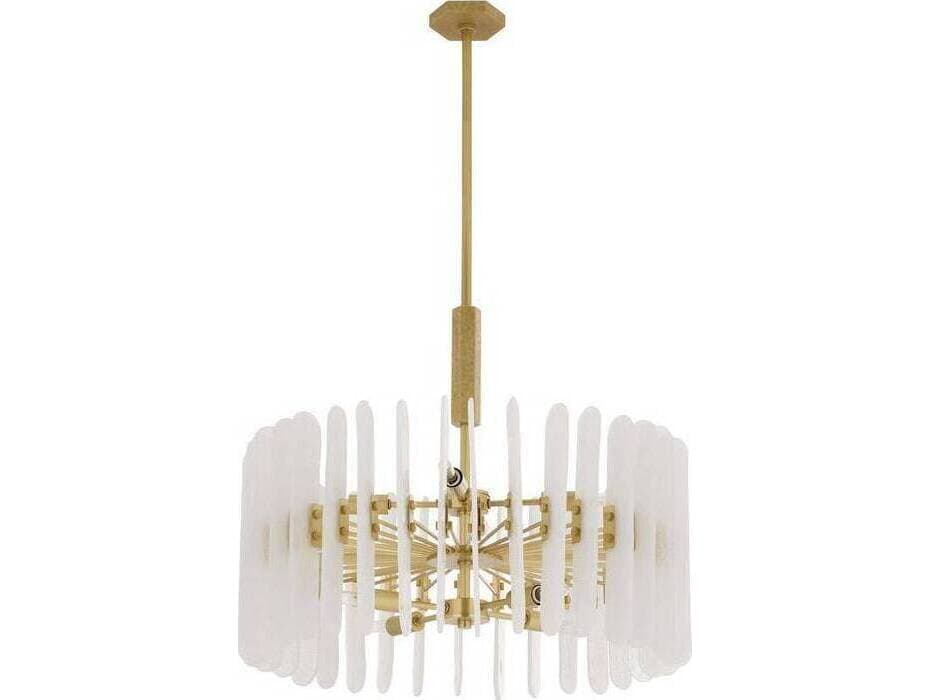 Arteriors Home Klaus 8-Light Clear Antique Brass Gold Sputnik Chandelier