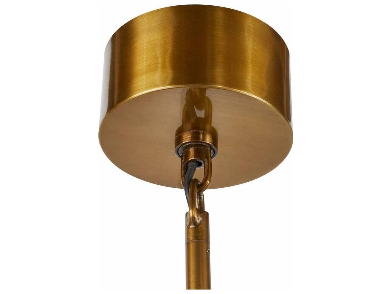 Arteriors Home Cascade 3-Light Clear Antique Brass Drum Tiered Chandelier