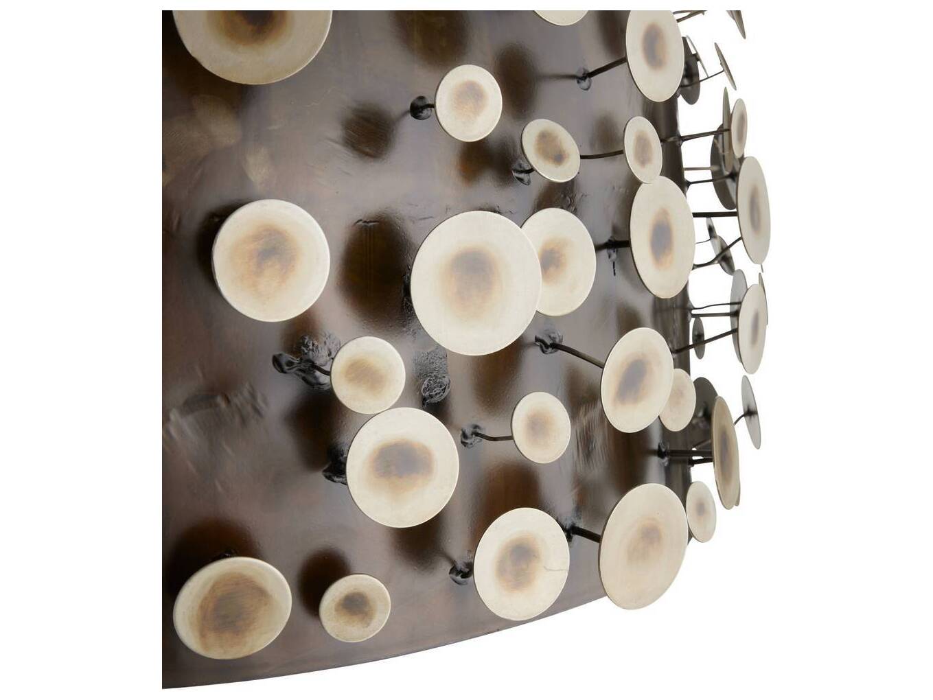 Arteriors Home Rizzo 1-Light Burnt Iron Bronze Black Dome Pendant