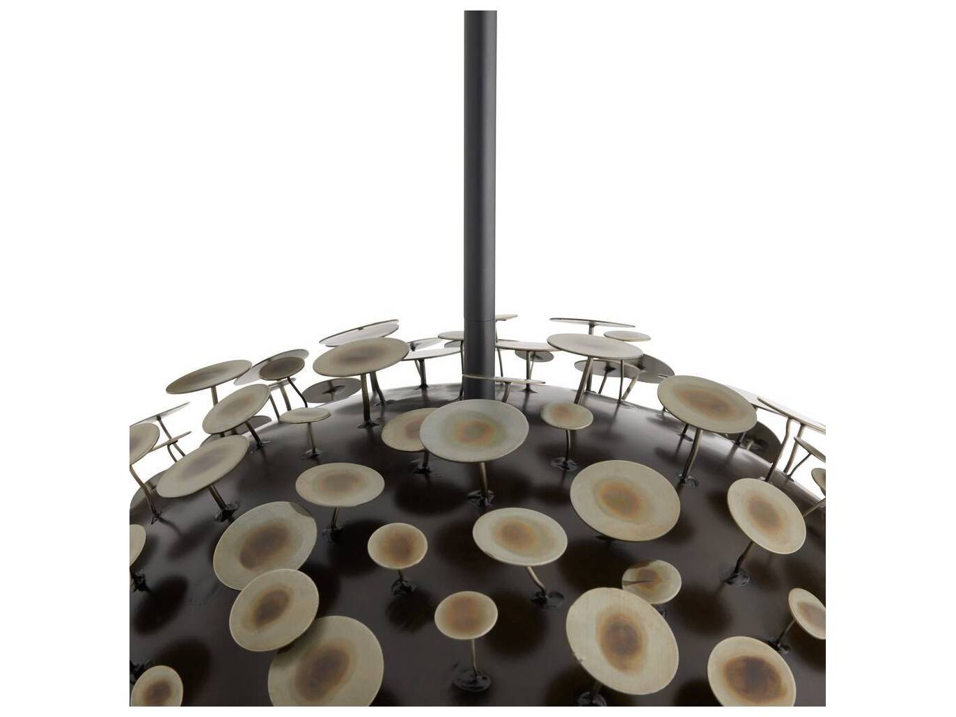 Arteriors Home Rizzo 1-Light Burnt Iron Bronze Black Dome Pendant