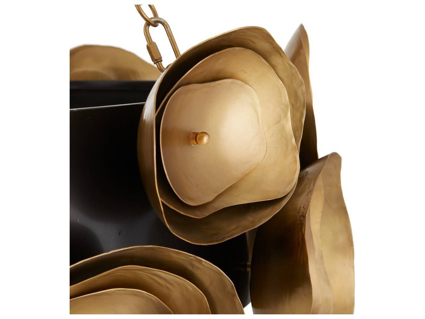 Arteriors Home Gaia 6-Light Antique Brass Bronze Round Chandelier