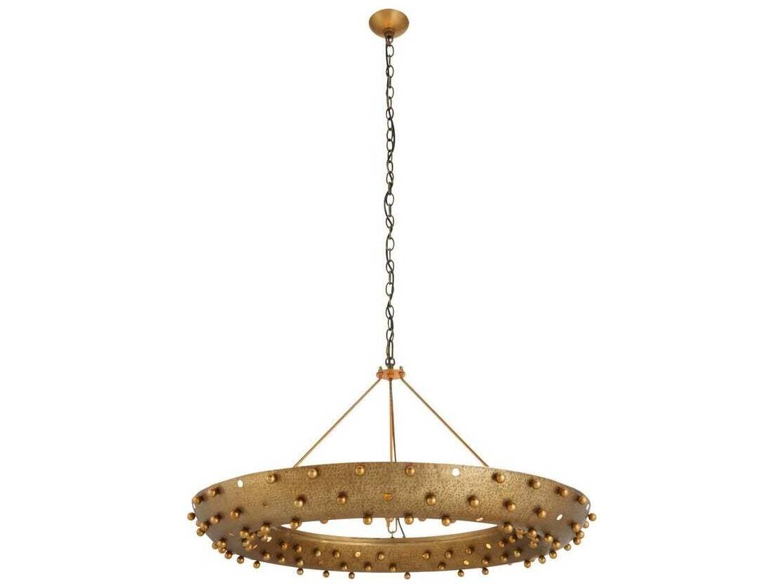 Arteriors Home Hardy 9-Light Antique Brass Round Chandelier