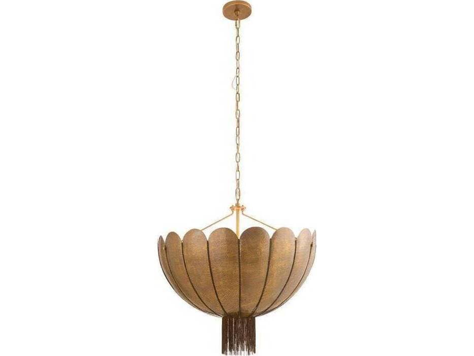 Arteriors Home Inaya Arteriors Home 3-Light Antique Brass Gold Bowl Pendant