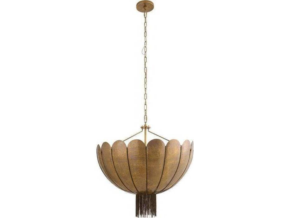 Arteriors Home Inaya Arteriors Home 3-Light Antique Brass Gold Bowl Pendant
