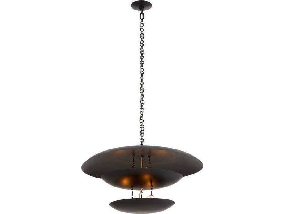 Arteriors Home Florko 6-Light Blackened Iron Tiered Pendant