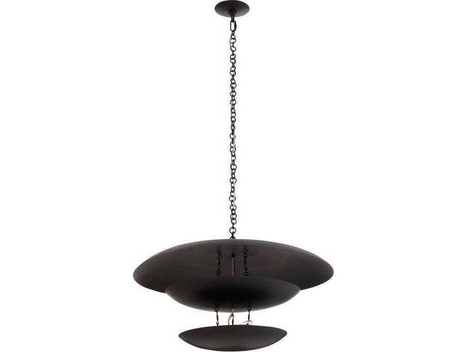 Arteriors Home Florko 6-Light Blackened Iron Tiered Pendant