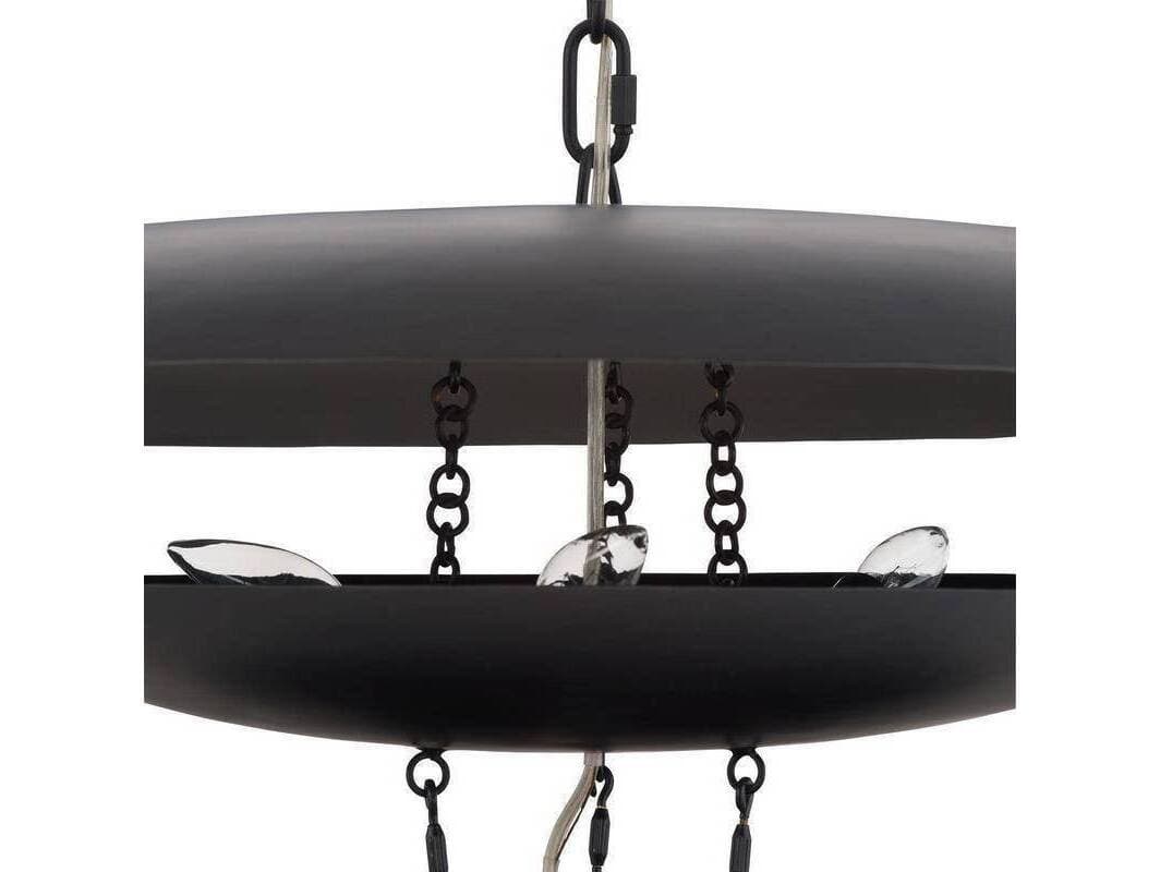 Arteriors Home Florko 6-Light Blackened Iron Tiered Pendant
