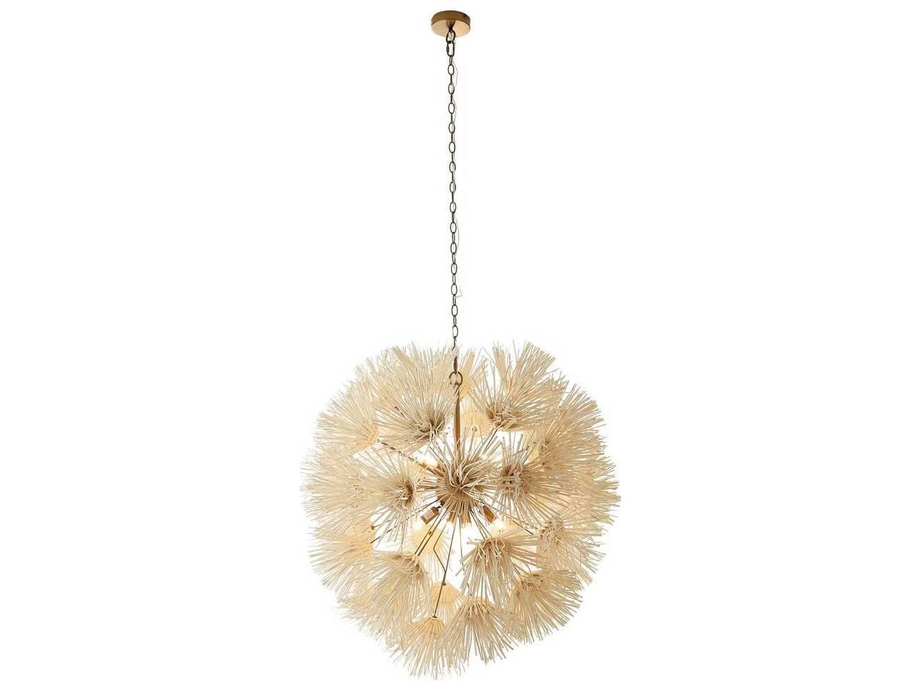 Arteriors Home Winona 8-Light Ivory Antique Brass Sputnik Pendant