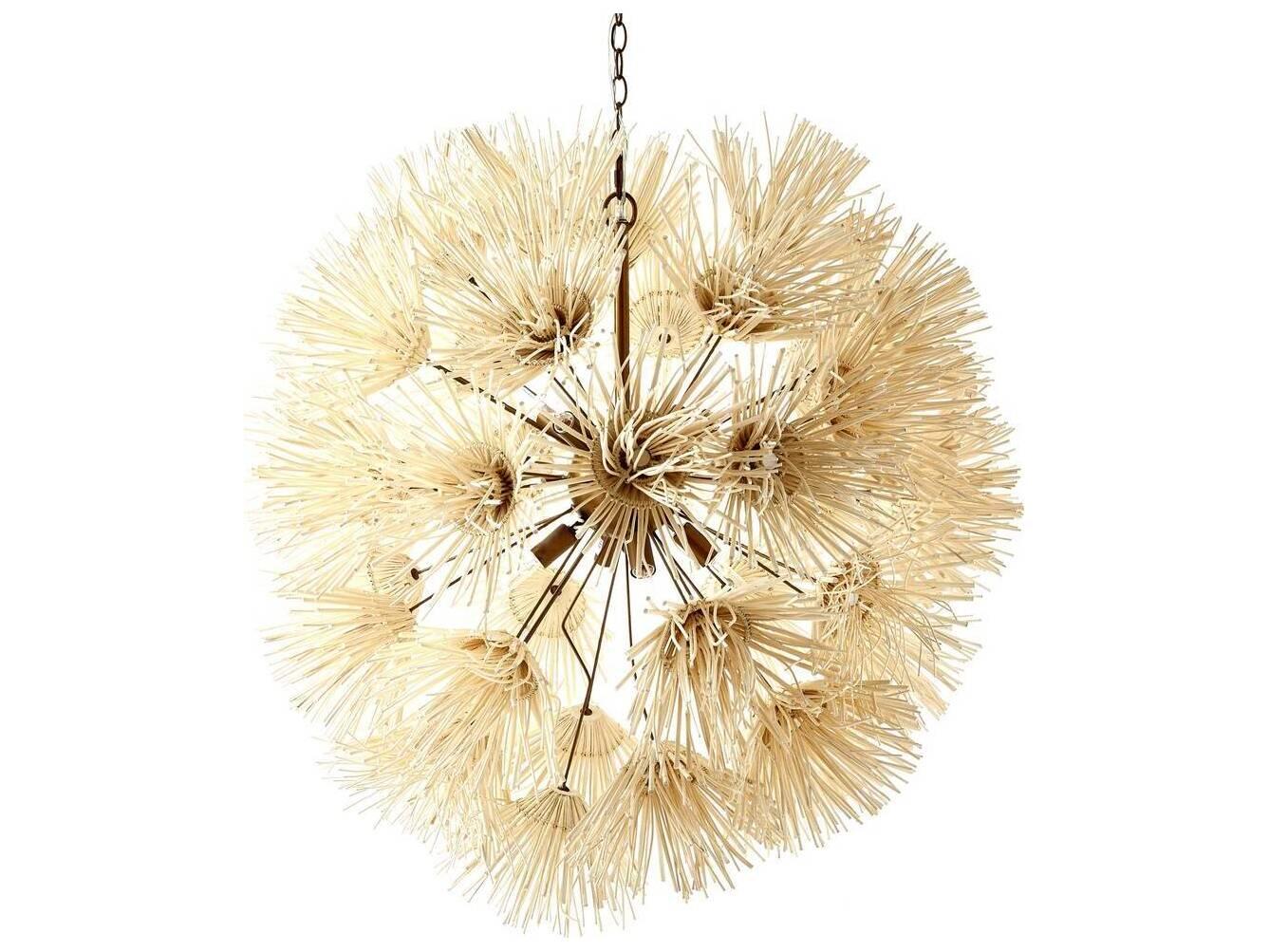 Arteriors Home Winona 8-Light Ivory Antique Brass Sputnik Pendant
