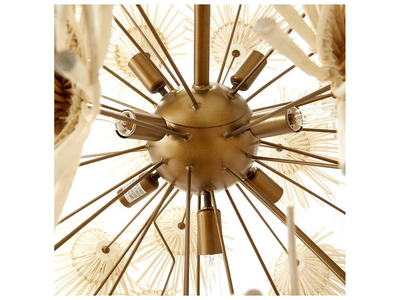 Arteriors Home Winona 8-Light Ivory Antique Brass Sputnik Pendant