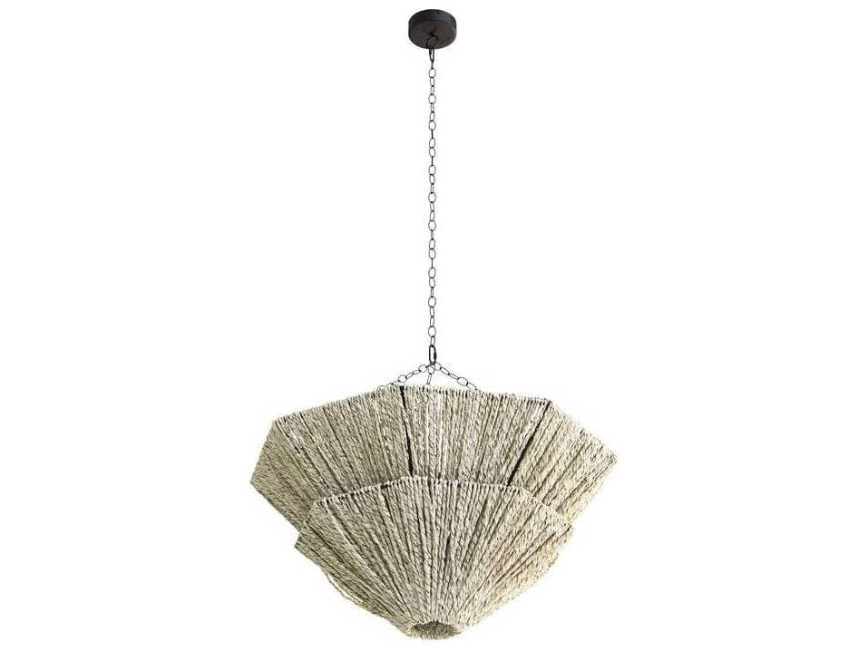 Arteriors Home Anya 8-Light Light Gray Stained Antique Brass Pendant