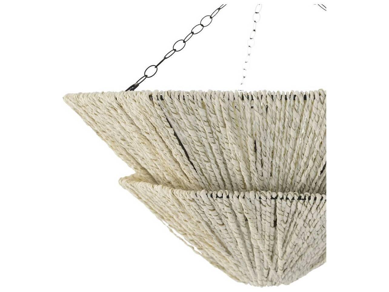 Arteriors Home Anya 8-Light Light Gray Stained Antique Brass Pendant