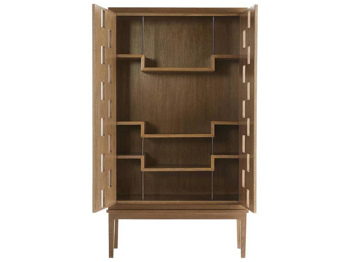 Arteriors Home Salotto Oak Wood Golden Bar Cabinet