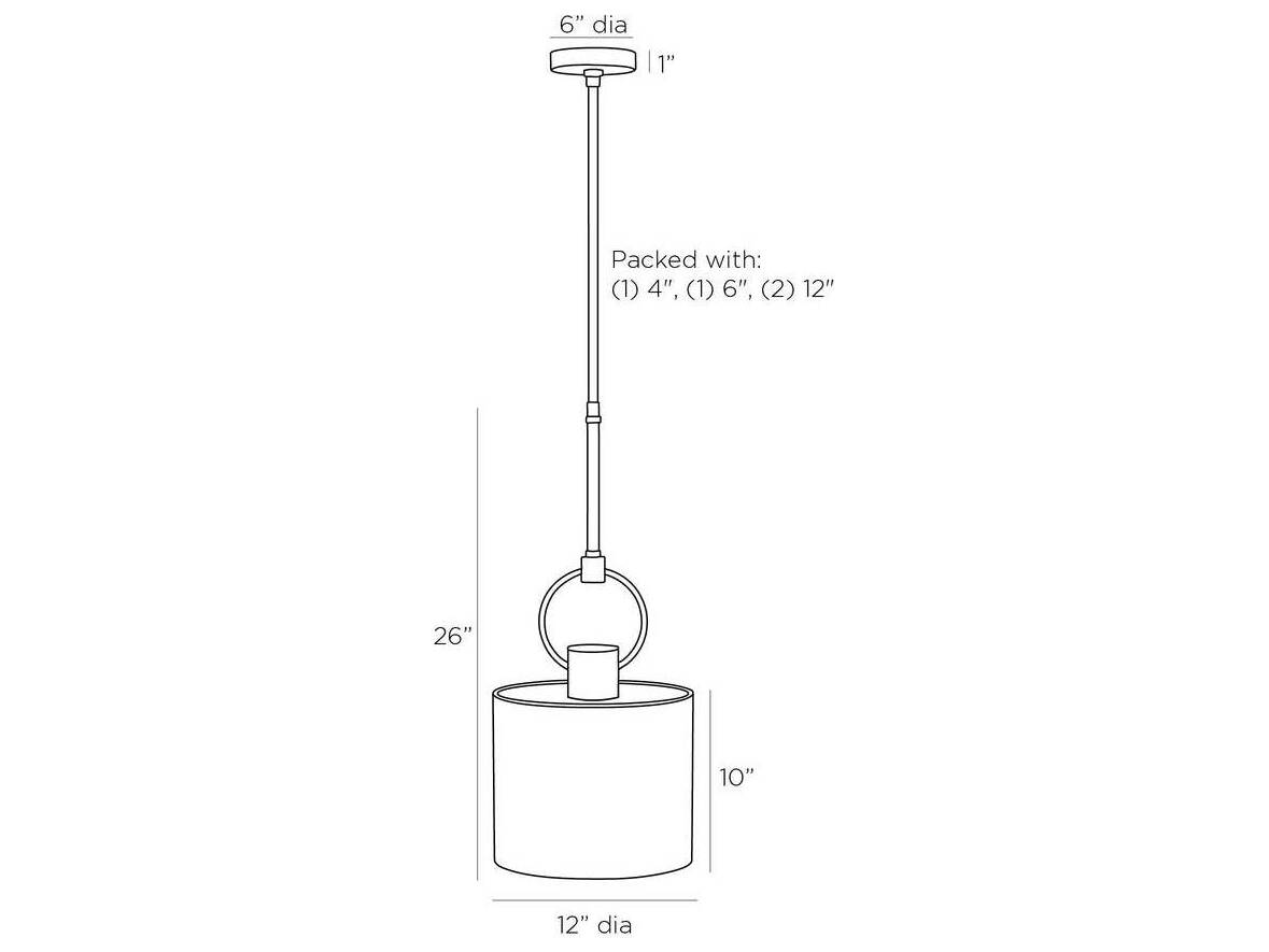 Arteriors Home Tarlow 1-Light Pine Antique Brass Green Drum Mini Pendant