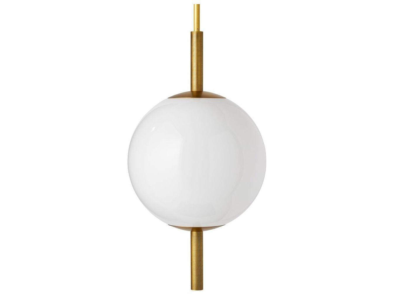 Arteriors Home Tirso 1-Light Opal Antique Brass White Globe Linear Pendant
