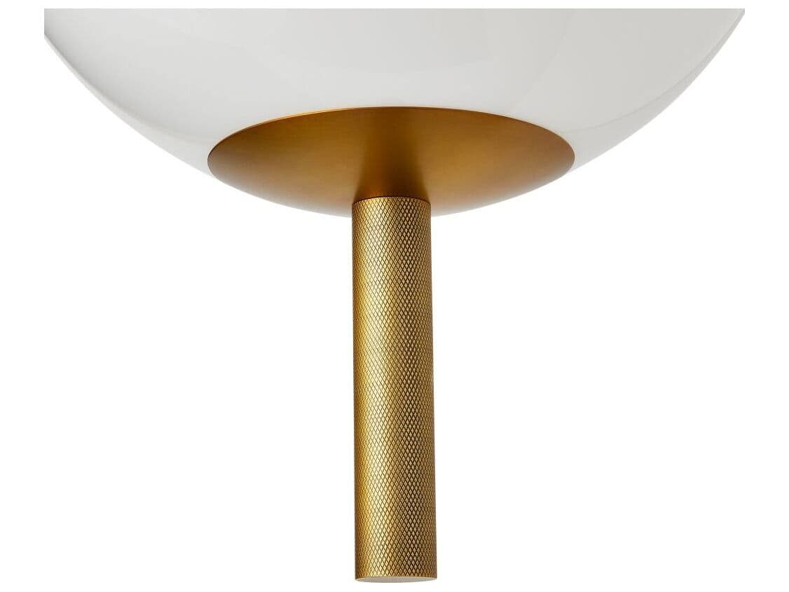 Arteriors Home Tirso 1-Light Opal Antique Brass White Globe Linear Pendant