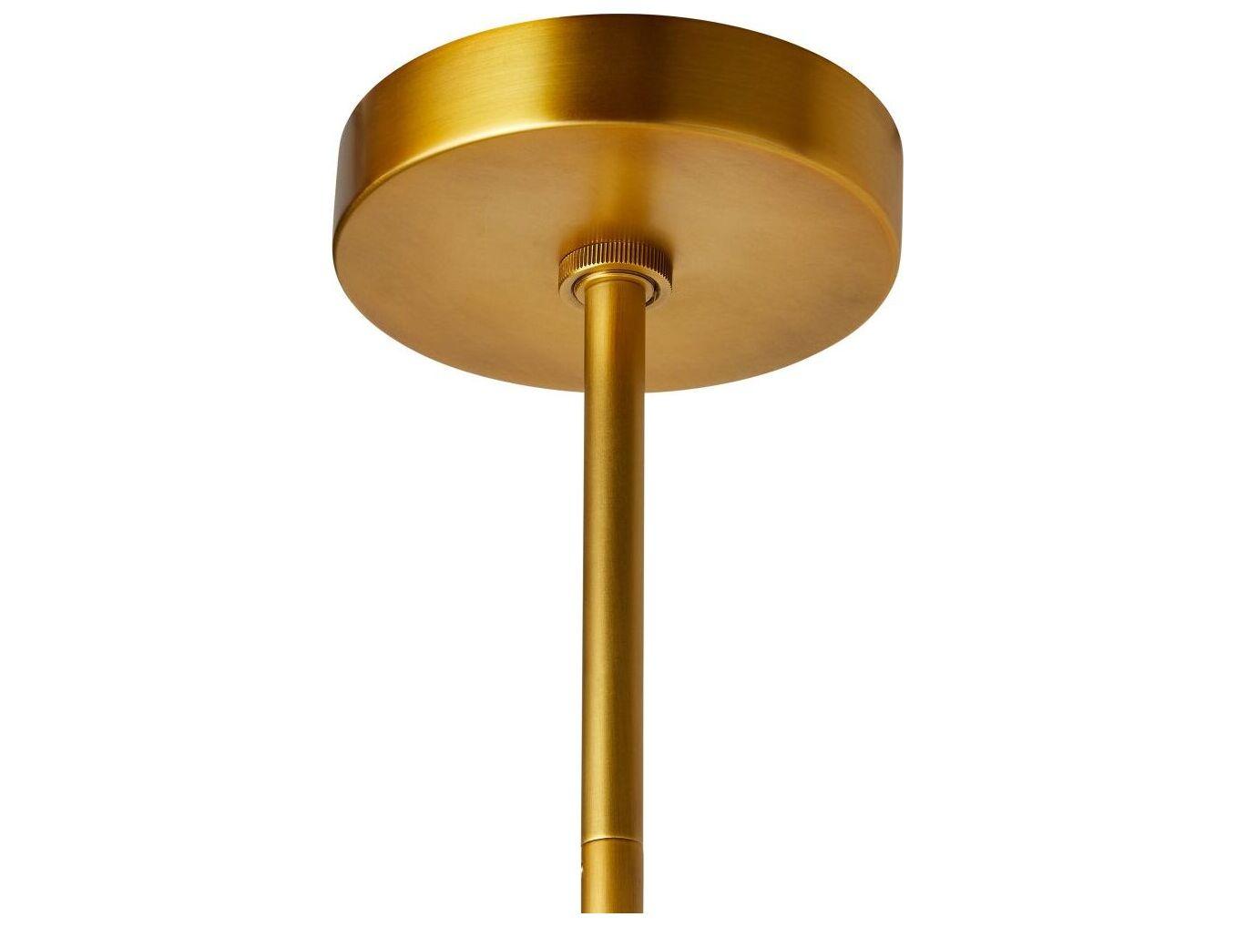 Arteriors Home Tirso 1-Light Opal Antique Brass White Globe Linear Pendant