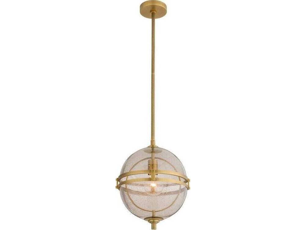 Arteriors Home Irene Arteriors Home 1-Light Smoke Antique Brass Gray Gold Globe Mini Pendant