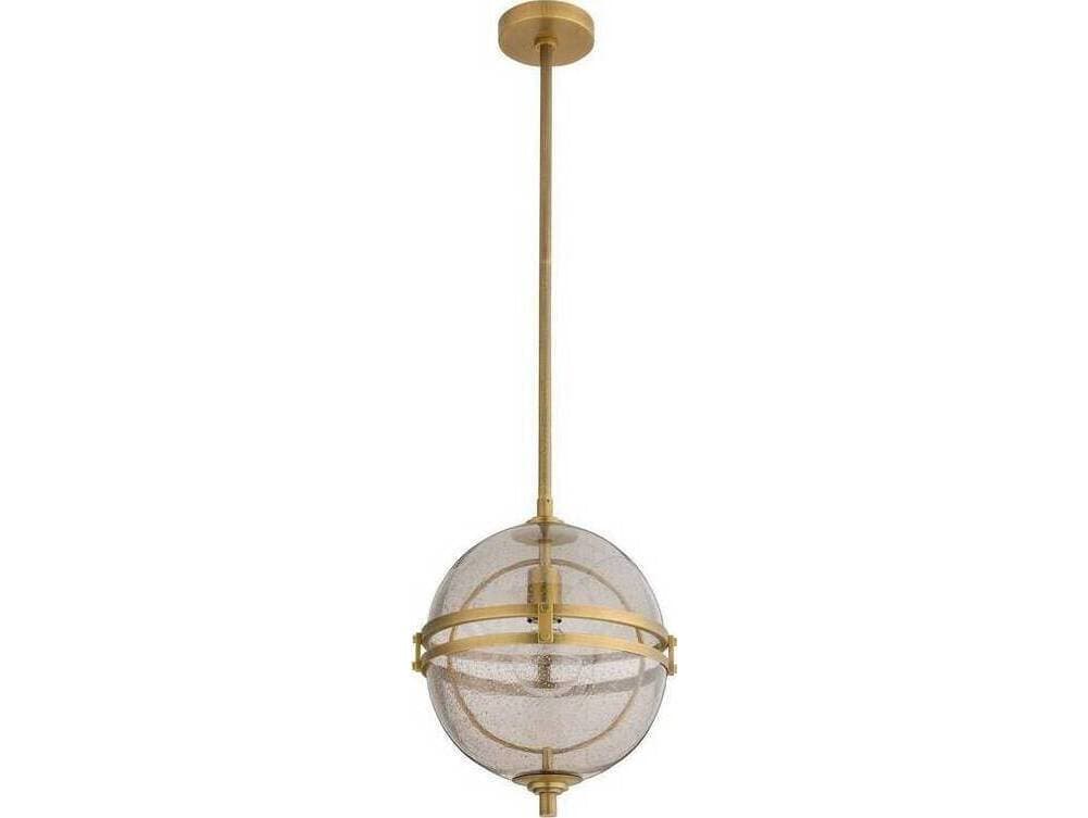 Arteriors Home Irene Arteriors Home 1-Light Smoke Antique Brass Gray Gold Globe Mini Pendant
