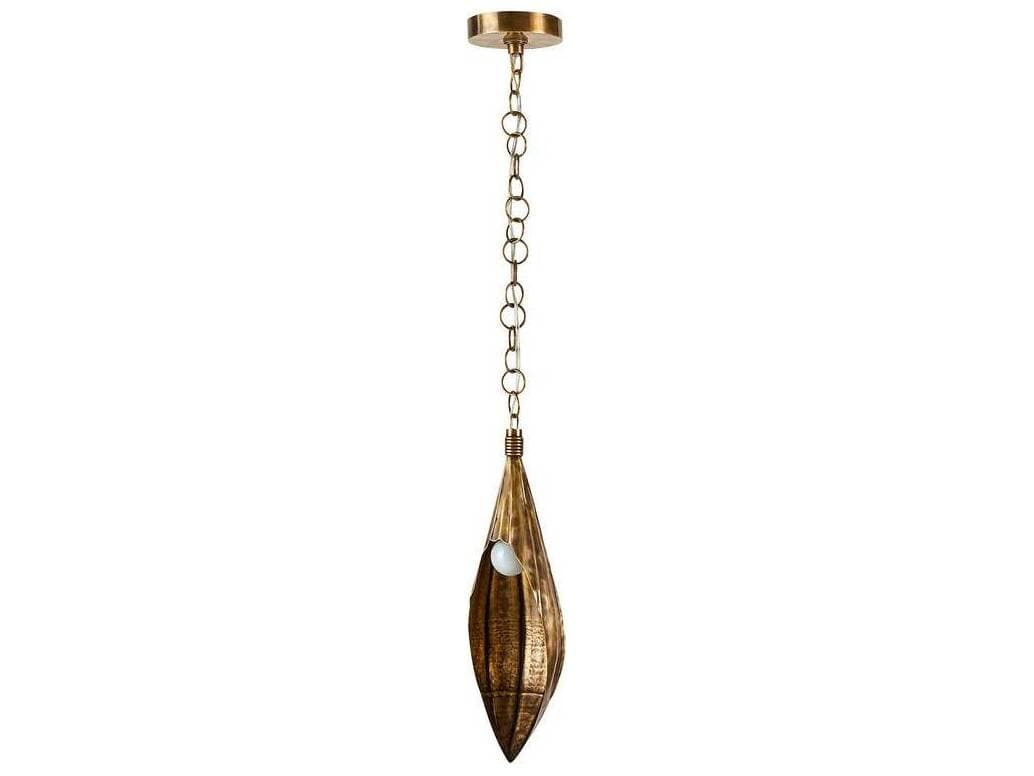 Arteriors Home Clayton 1-Light Vintage Brass Linear Mini Pendant