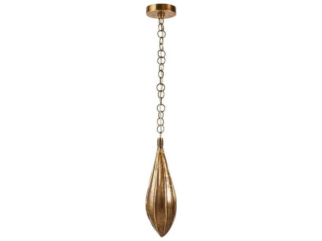 Arteriors Home Clayton 1-Light Vintage Brass Linear Mini Pendant