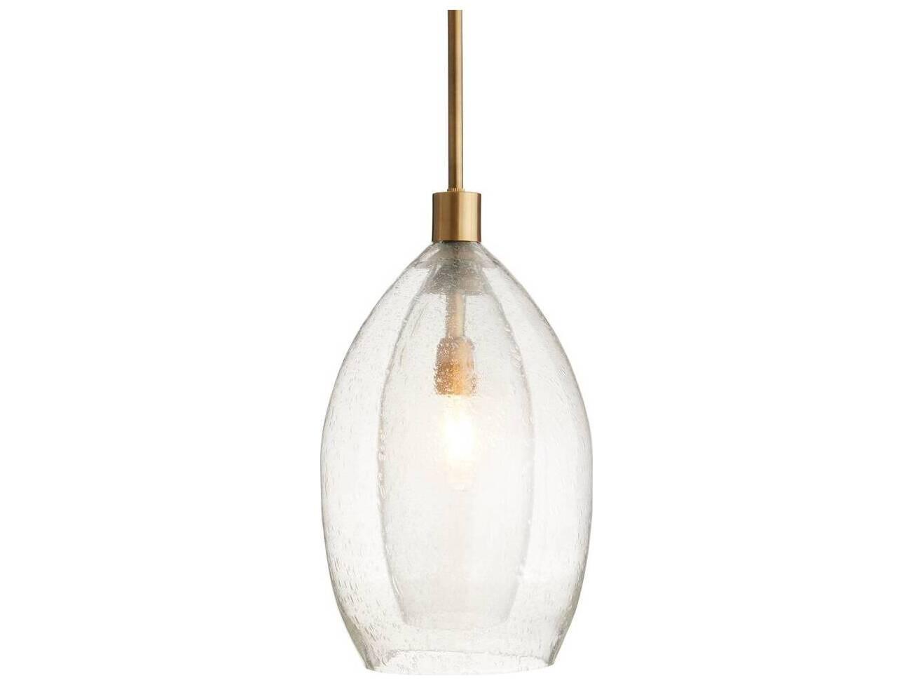 Arteriors Home Hilary 1-Light Clear Vintage Brass Mini Pendant