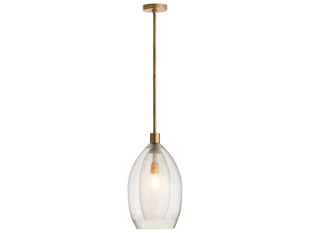 Arteriors Home Hilary 1-Light Clear Vintage Brass Mini Pendant