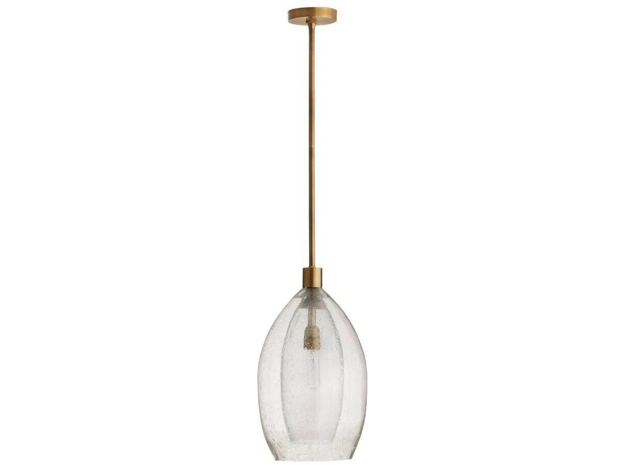 Arteriors Home Hilary 1-Light Clear Vintage Brass Mini Pendant