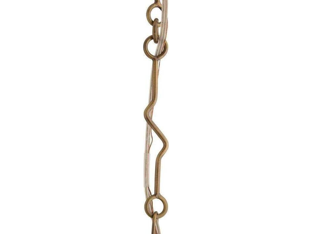 Arteriors Home Jordan Arteriors Home 1-Light Frosted Antique Brass White Gold Bell Mini Pendant
