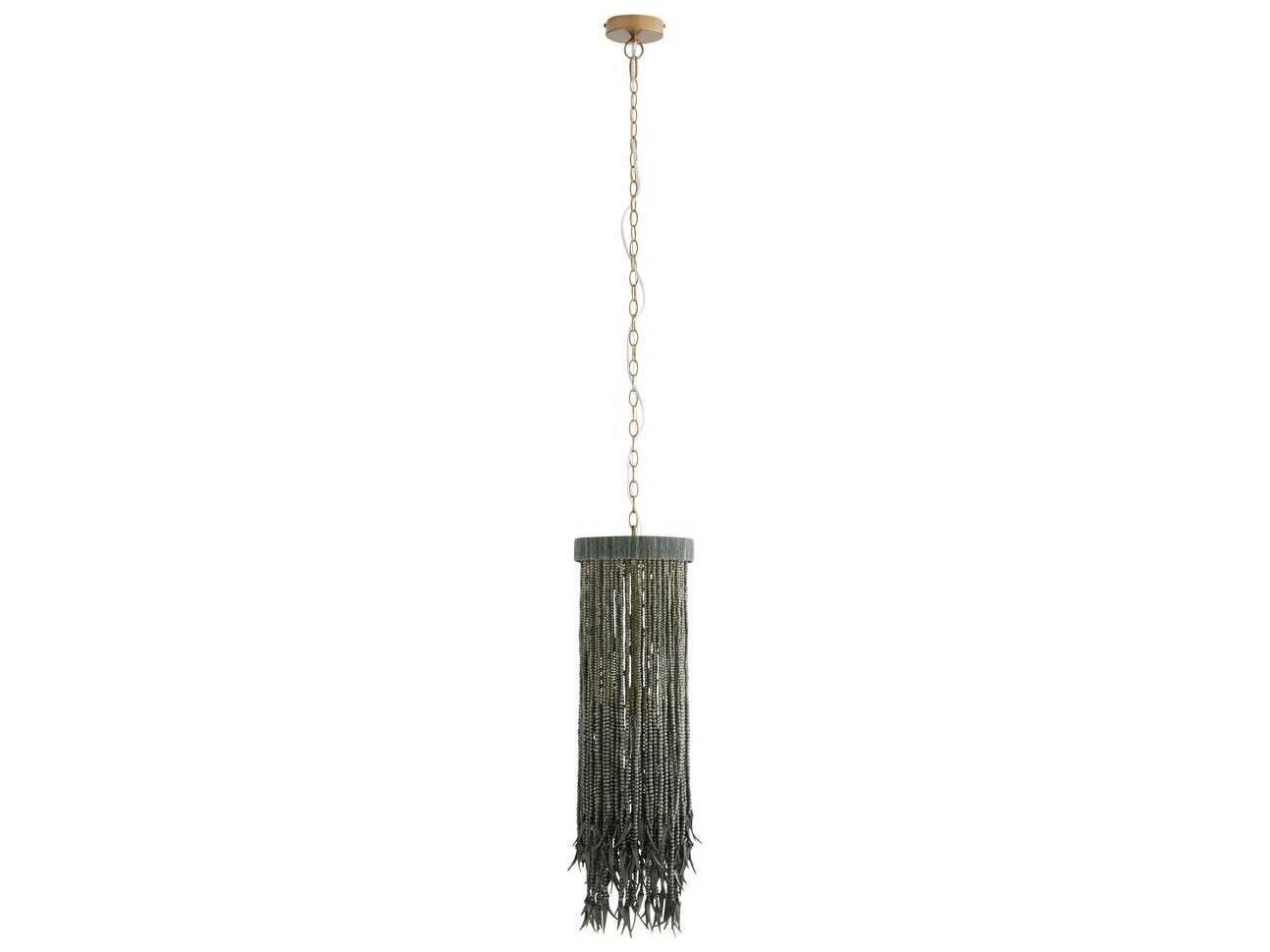 Arteriors Home Baja 1-Light Dark Gray Wash Antique Brass Cylinder Linear Mini Pendant