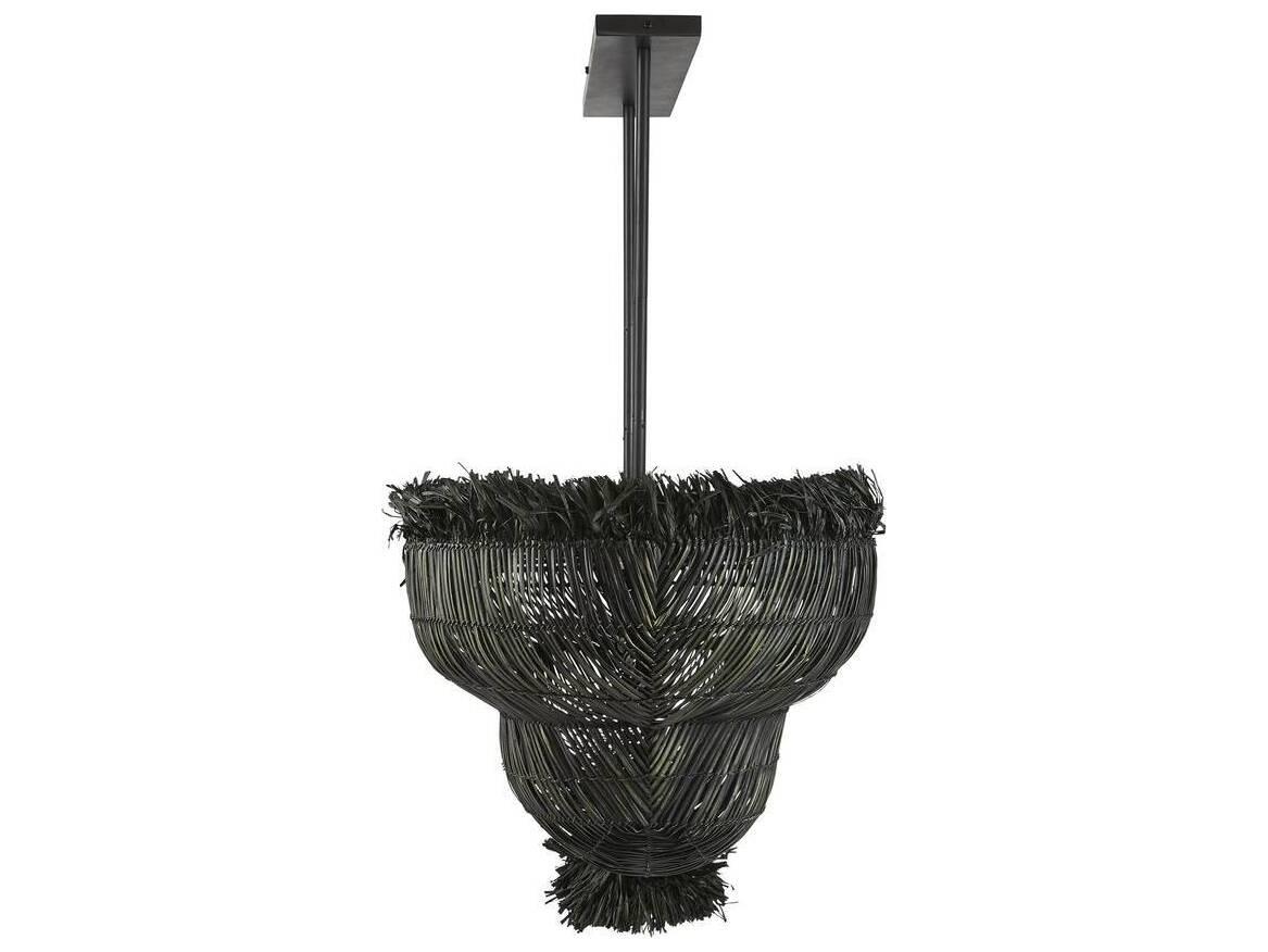 Arteriors Home Yessika 6-Light Dark Gray Stained Matte Black Island Pendant