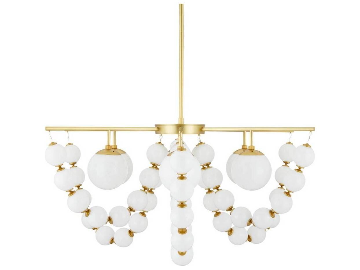 Arteriors Home Genesis 5-Light Opal White Globe Chandelier