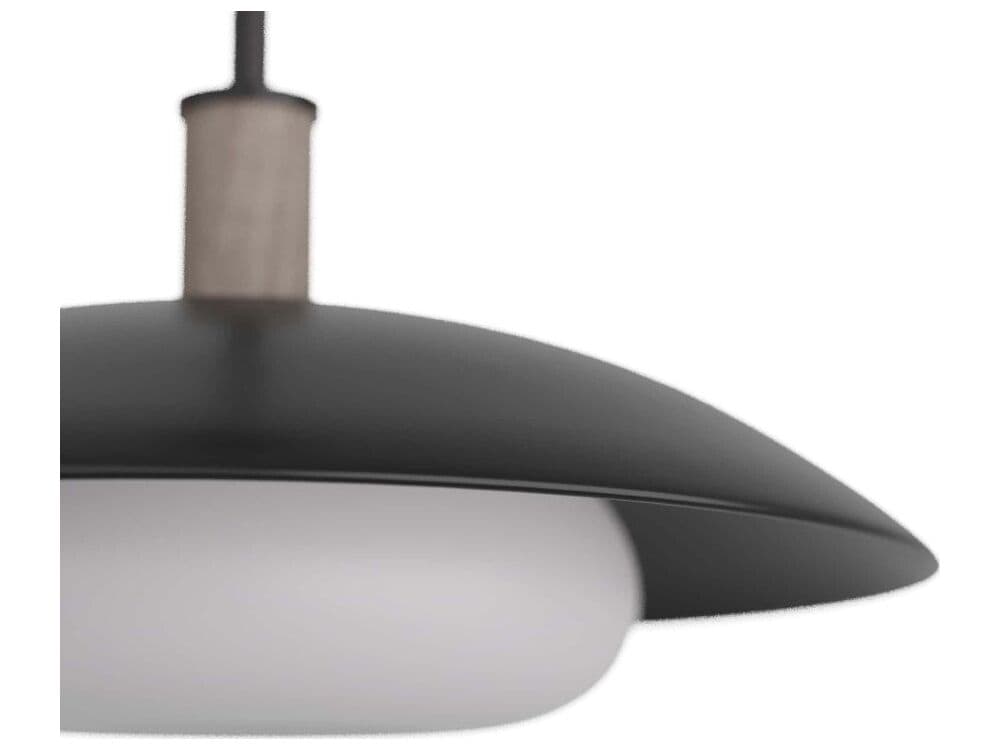 Arteriors Home Tobias 1-Light Blackened Iron Frosted Dome Pendant