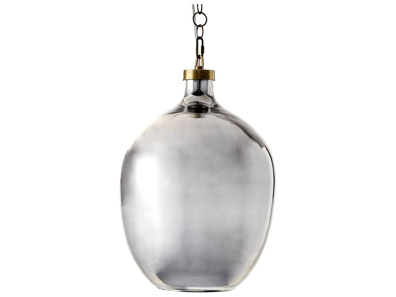 Arteriors Home Trost 1-Light Flint Luster Antique Brass Pendant