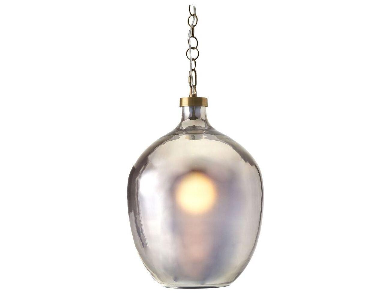Arteriors Home Trost 1-Light Flint Luster Antique Brass Pendant