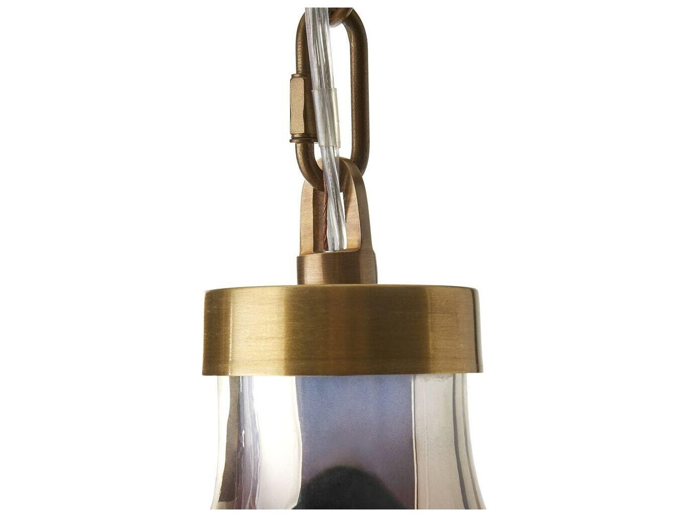 Arteriors Home Trost 1-Light Flint Luster Antique Brass Pendant