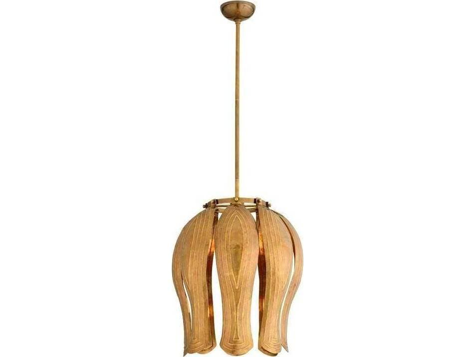 Arteriors Home Judith Arteriors Home 1-Light Vintage Brass Gold Brown Pendant
