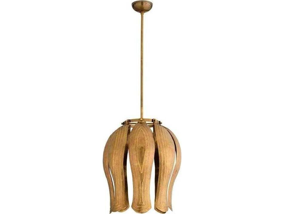 Arteriors Home Judith Arteriors Home 1-Light Vintage Brass Gold Brown Pendant